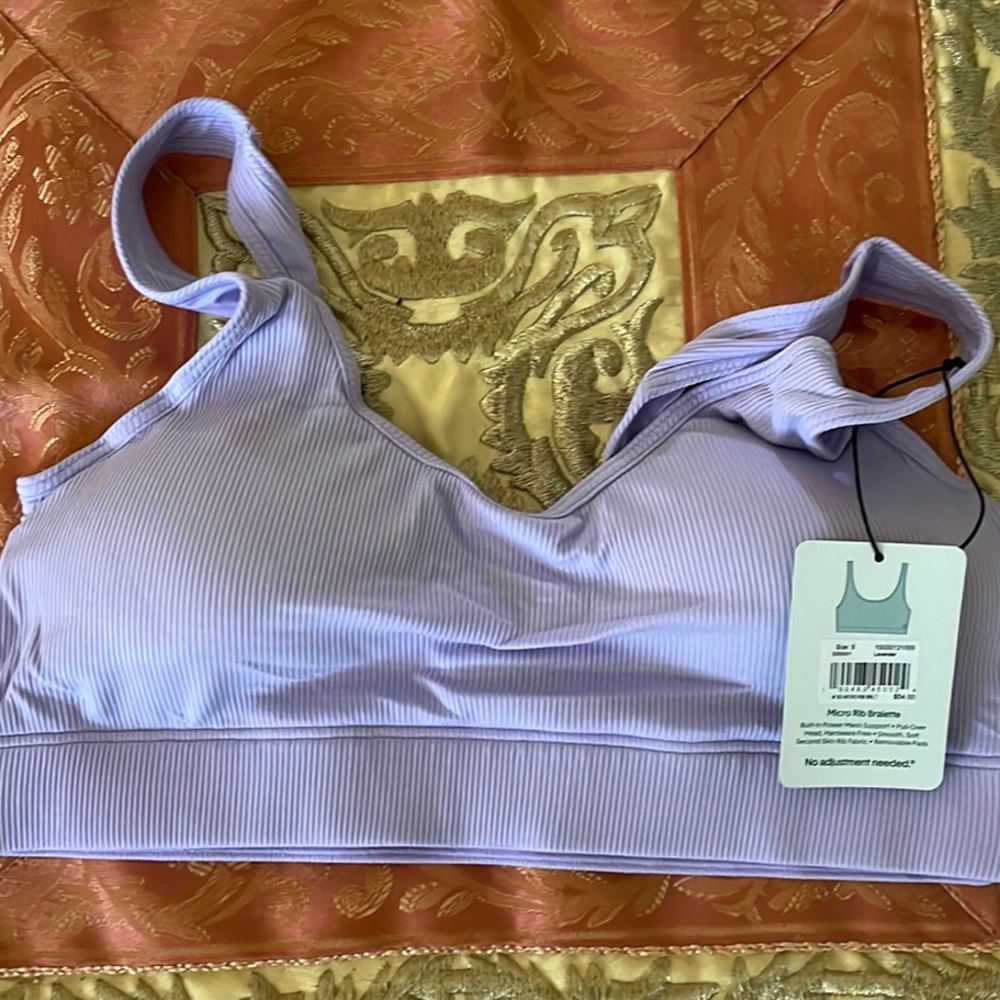 Tommy John micro rib bralette lavender small